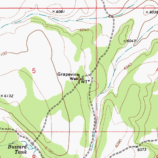 Topographic Map of Grapevine Well, AZ