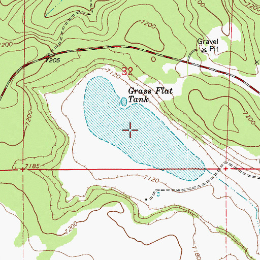 Topographic Map of Grass Flat Tank, AZ
