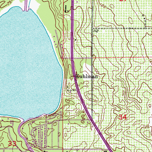 Topographic Map of Kuhlman, FL
