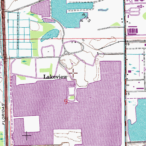 Topographic Map of Lakeview, FL