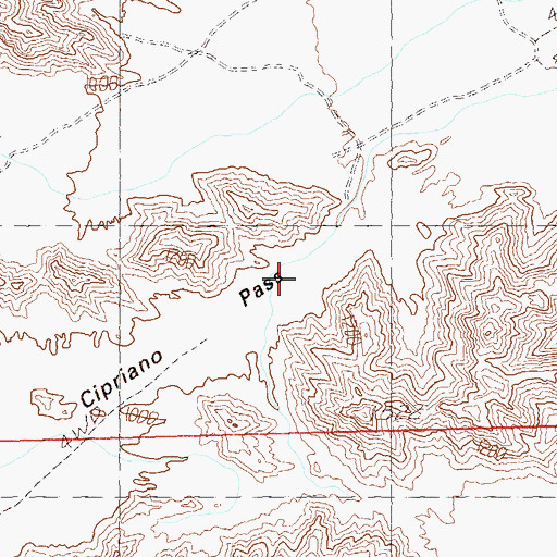 Topographic Map of Cipriano Pass, AZ