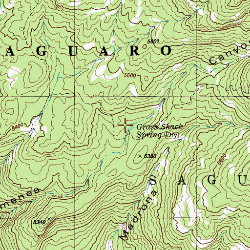 Topographic Map of Grass Shack Spring, AZ