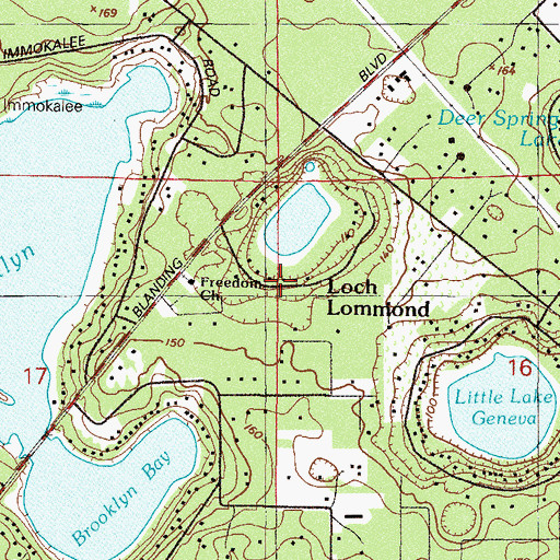 Topographic Map of Loch Lommond, FL