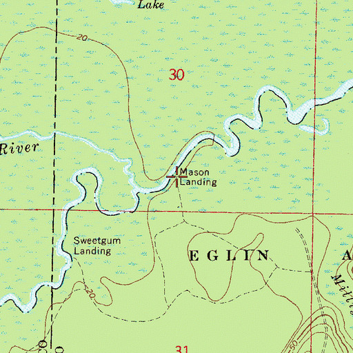Topographic Map of Mason Landing, FL