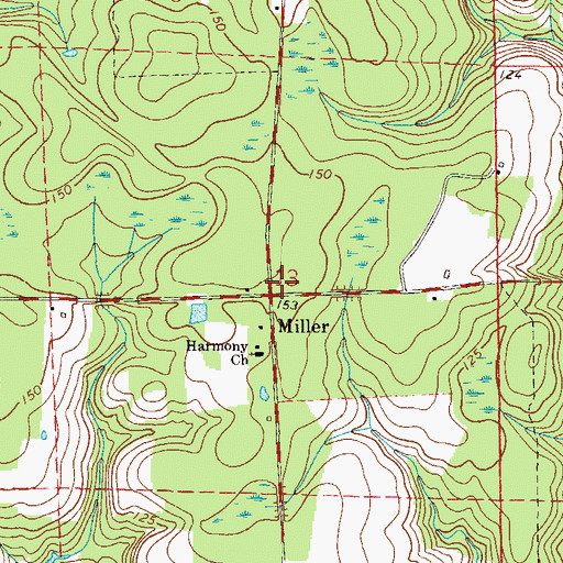 Topographic Map of Miller, FL