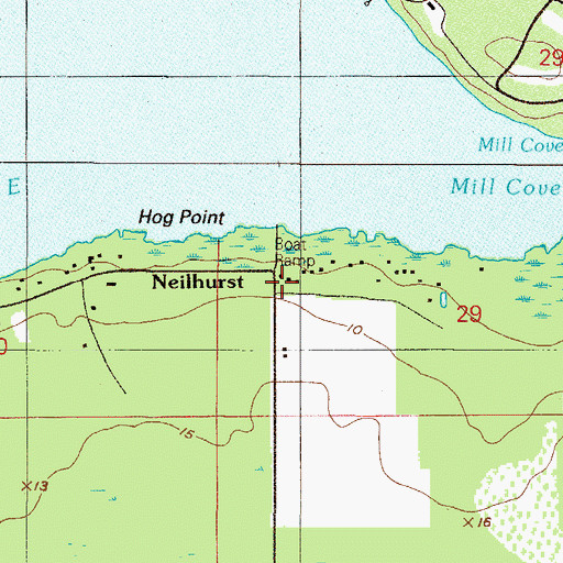 Topographic Map of Neilhurst, FL