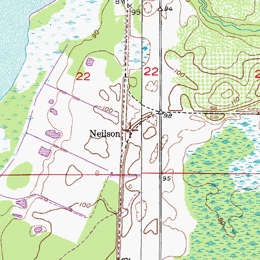 Topographic Map of Neilson, FL
