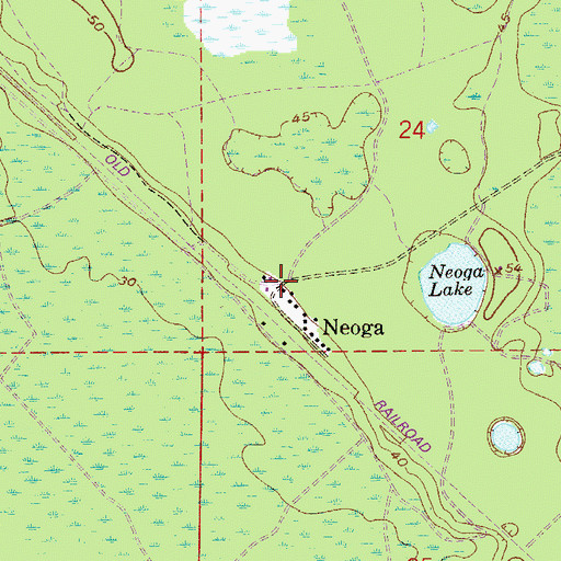 Topographic Map of Neoga, FL