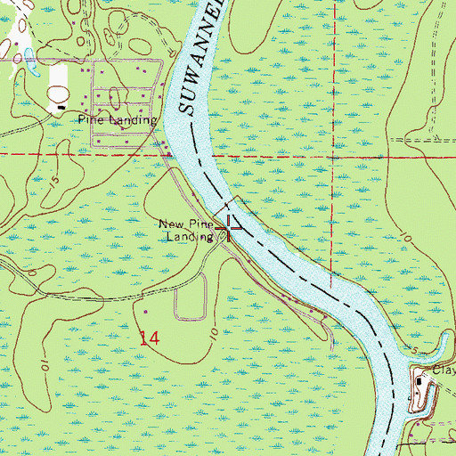 Topographic Map of New Pine Landing, FL