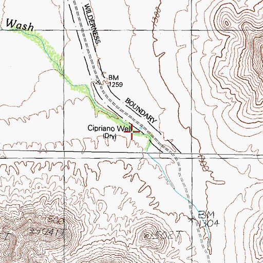 Topographic Map of Cipriano Well, AZ