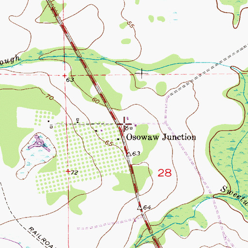 Topographic Map of Osowaw Junction, FL