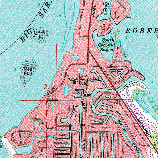 Topographic Map of Out of Door School, FL