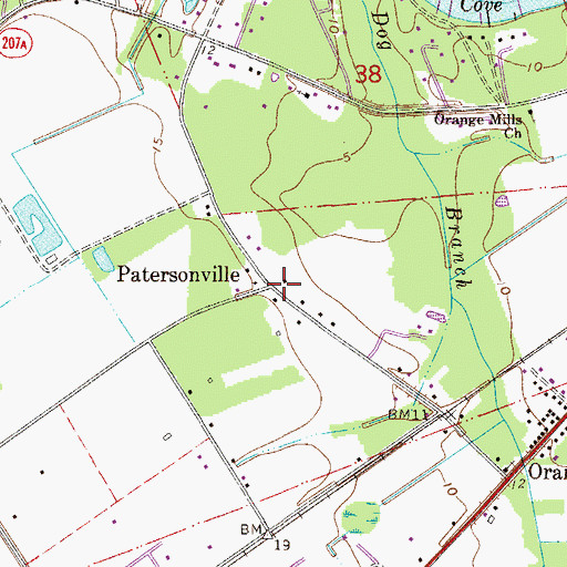 Topographic Map of Patersonville, FL