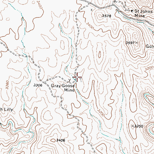 Topographic Map of Gray Goose Mine, AZ