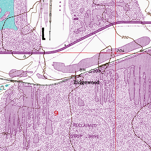 Topographic Map of Ridgewood, FL