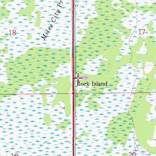 Topographic Map of Rock Island, FL