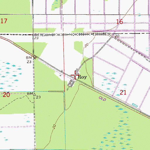 Topographic Map of Roy, FL