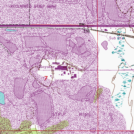 Topographic Map of Royster, FL