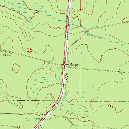Topographic Map of Sapp, FL