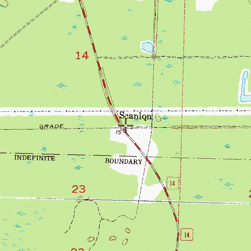 Topographic Map of Scanlon, FL