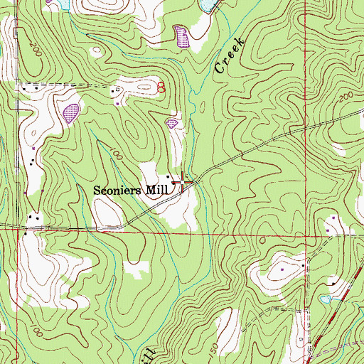 Topographic Map of Sconiers Mill, FL