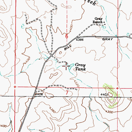 Topographic Map of Gray Tank, AZ