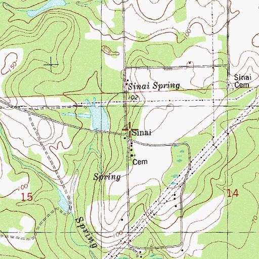 Topographic Map of Sinai, FL
