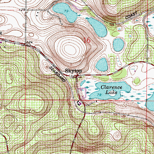 Topographic Map of Skytop, FL