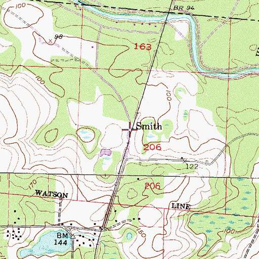 Topographic Map of Smith, FL