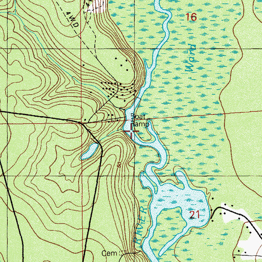 Topographic Map of Smith Landing, FL