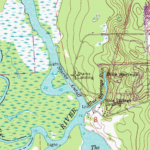 Topographic Map of Starks Landing, FL