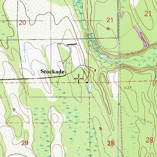 Topographic Map of Stockade, FL