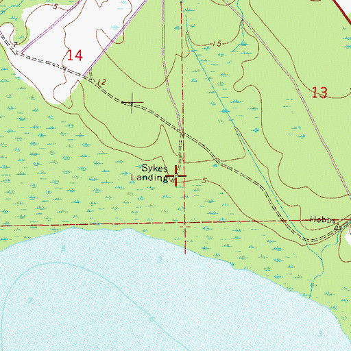 Topographic Map of Sykes Landing, FL