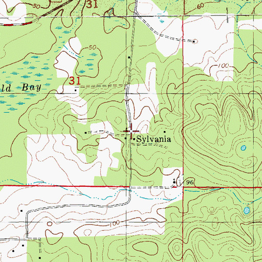 Topographic Map of Sylvania, FL