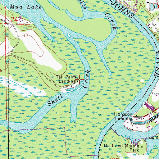 Topographic Map of Tall Palm Landing, FL