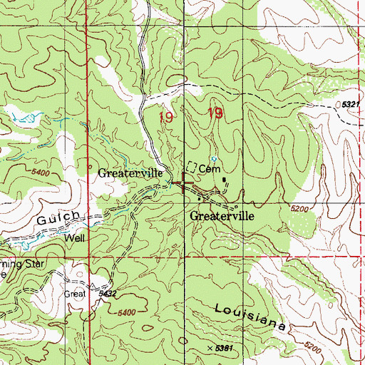 Topographic Map of Greaterville, AZ