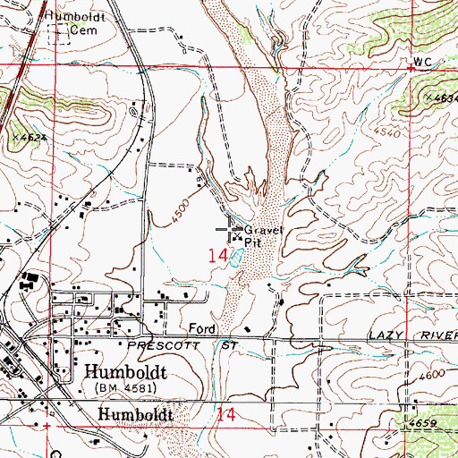 Topographic Map of Green Gulch, AZ