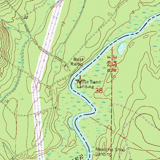 Topographic Map of White Sand Landing, FL