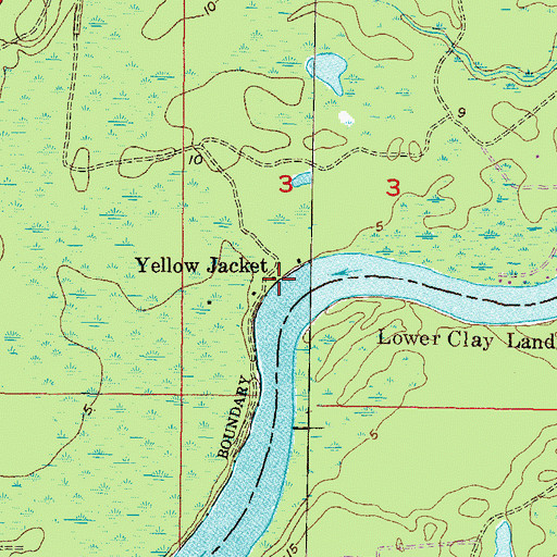 Topographic Map of Yellow Jacket, FL