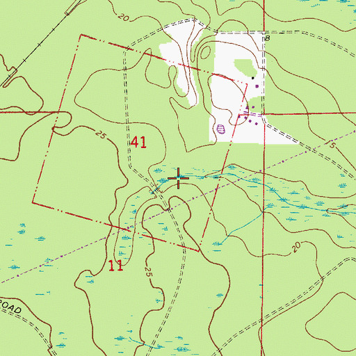Topographic Map of Nassau County, FL