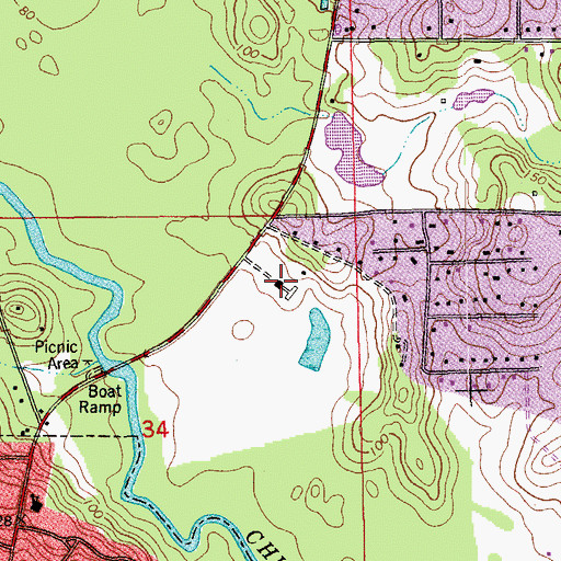 Topographic Map of Jackson County, FL