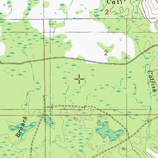 Topographic Map of Holmes County, FL
