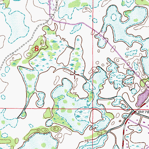 Topographic Map of Pasco County, FL