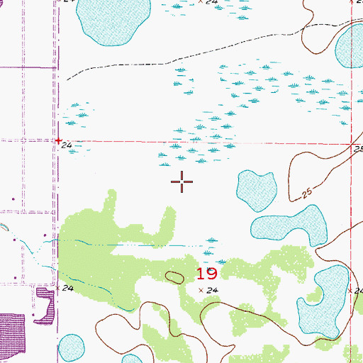 Topographic Map of Charlotte County, FL