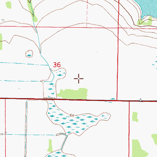 Topographic Map of Manatee County, FL