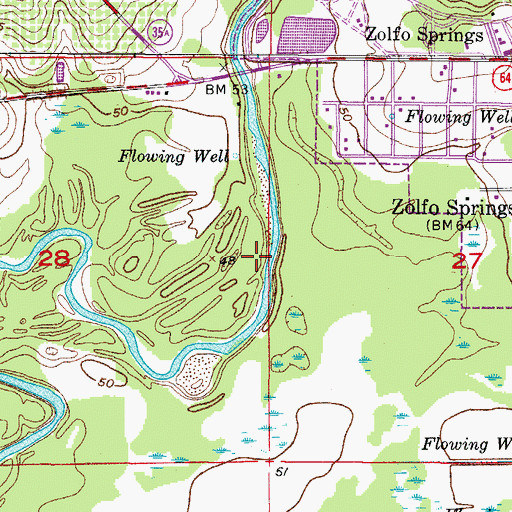 Topographic Map of Hardee County, FL