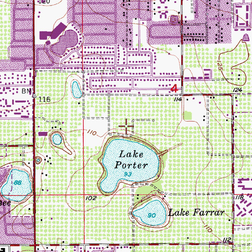 Topographic Map of Orange County, FL