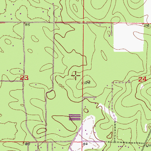 Topographic Map of Hernando County, FL