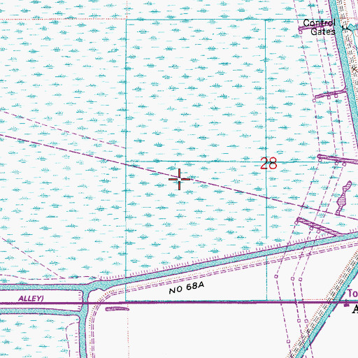Topographic Map of Broward County, FL