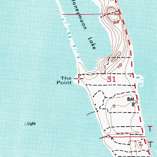 Topographic Map of The Point, FL